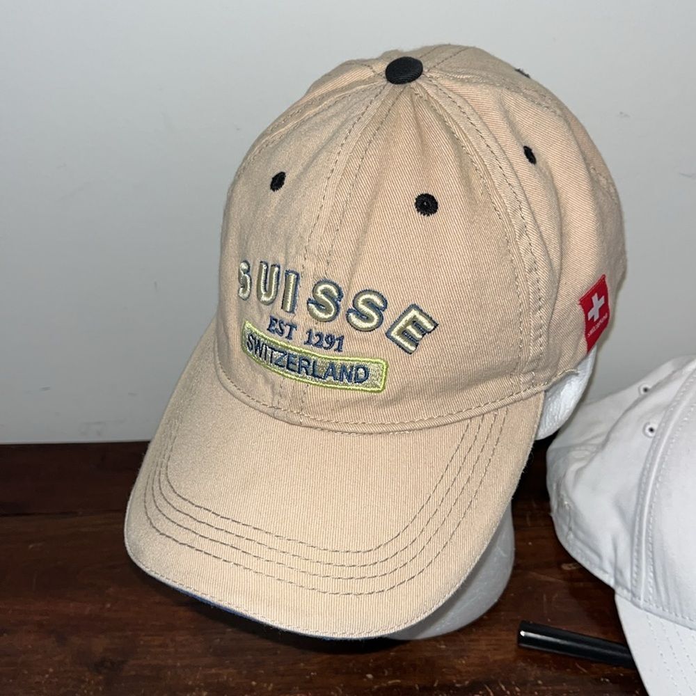 Suisse Swiss Switzerland Sewn Flag Europe Baseball Golf Cap Hat Travel